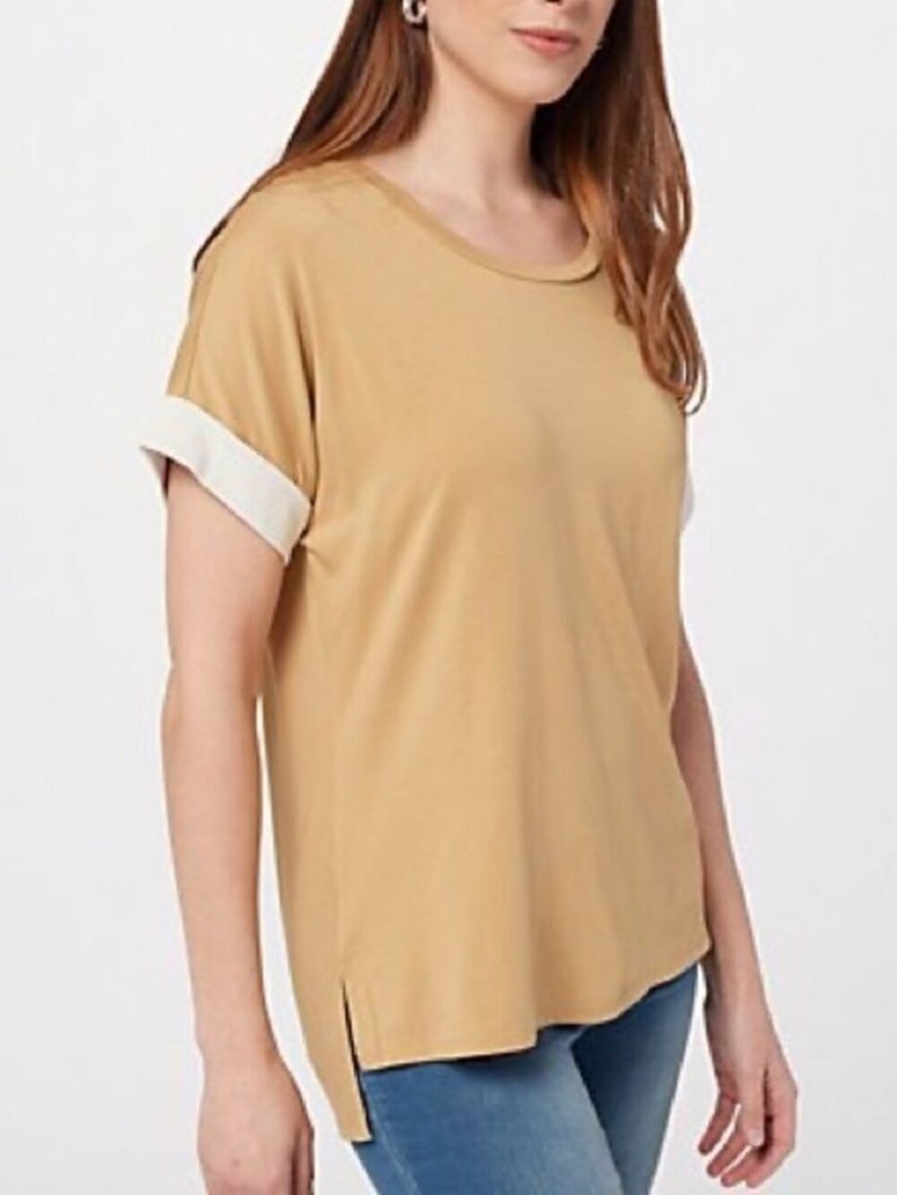 Laurie Felt Contrast Under Sleeve Tee Shirt